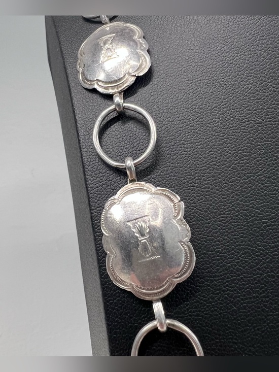 Sterling Silver Concho Belt Necklace main image 8